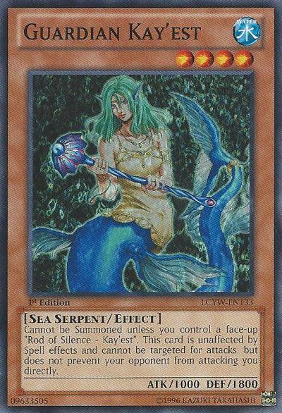 1st Edition, Common, Effect Monster, Legendary Collection 3: Yugi's World, Sea Serpent, Unlimited, Water Guardian Kay'est [LCYW-EN133] Common - Trading Card World