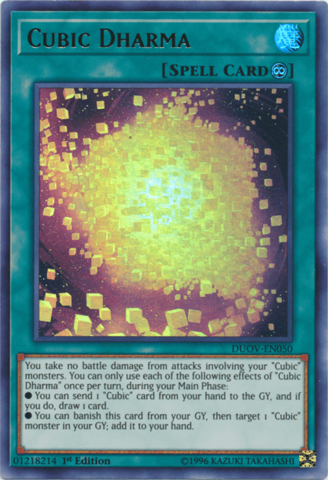 1st Edition, Continuous Spell, Duel Overload, Spell, Ultra Rare Cubic Dharma [DUOV-EN050] Ultra Rare - Trading Card World