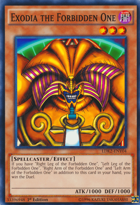 1st Edition, Common, Dark, Effect Monster, Legendary Decks II, Spellcaster, Unlimited Exodia the Forbidden One [LDK2-ENY04] Common - Trading Card World