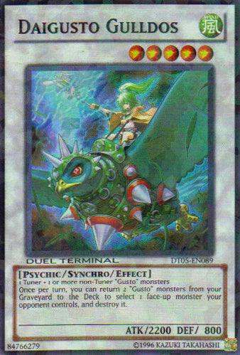 Duel Terminal 5, Limited, Psychic, Super Rare, Synchro/Effect Monster, Wind Daigusto Gulldos [DT05-EN089] Super Rare - Trading Card World