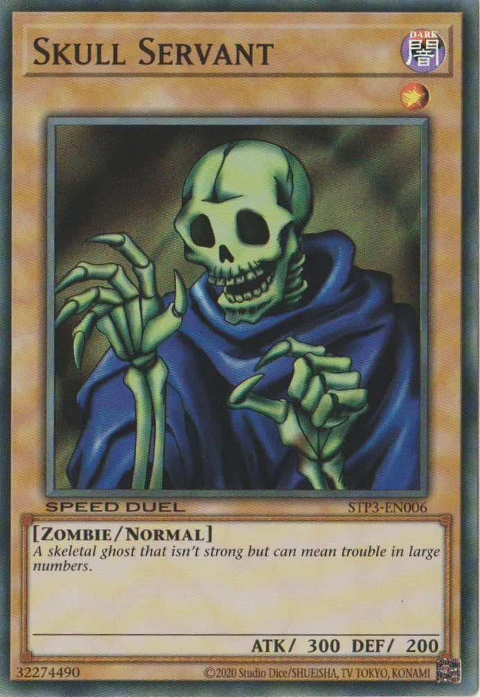 Dark, Normal Monster, Speed Duel: Tournament Pack 3, Super Rare, Unlimited, Zombie Skull Servant [STP3-EN006] Super Rare - Trading Card World