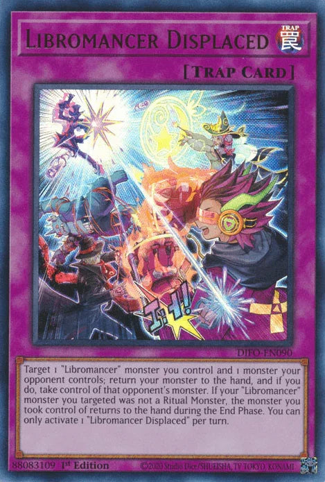 1st Edition, Dimension Force, Normal Trap, Trap, Ultra Rare Libromancer Displaced [DIFO-EN090] Ultra Rare - Trading Card World