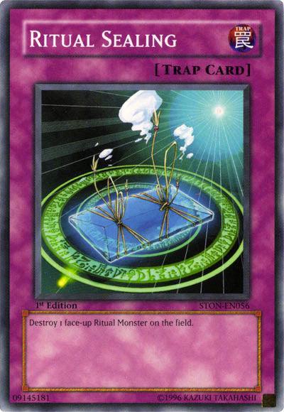 1st Edition, Common, Normal Trap, Strike of Neos, Trap, Unlimited Ritual Sealing [STON-EN056] Common - Trading Card World