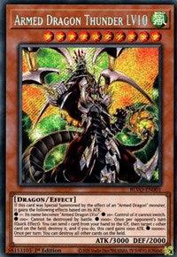 1st Edition, Blazing Vortex, Dragon, Effect Monster, Secret Rare, Wind Armed Dragon Thunder LV10 [BLVO-EN001] Secret Rare - Trading Card World