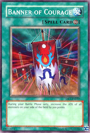 Common, Continuous Spell, Dark Revelation Volume 1, Spell, Unlimited Banner of Courage [DR1-EN037] Common - Trading Card World