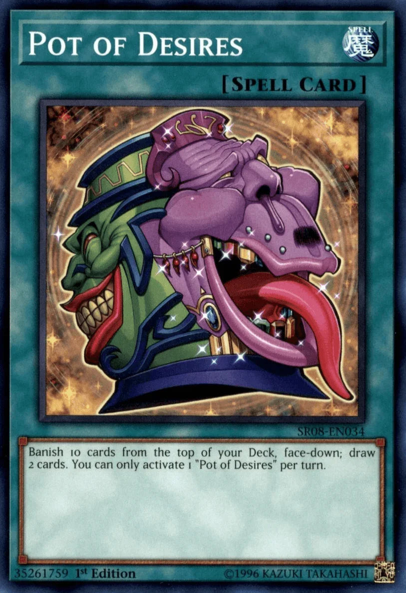 1st Edition, Common, Normal Spell, Spell, Structure Deck: Order of the Spellcasters Pot of Desires [SR08-EN034] Common - Trading Card World