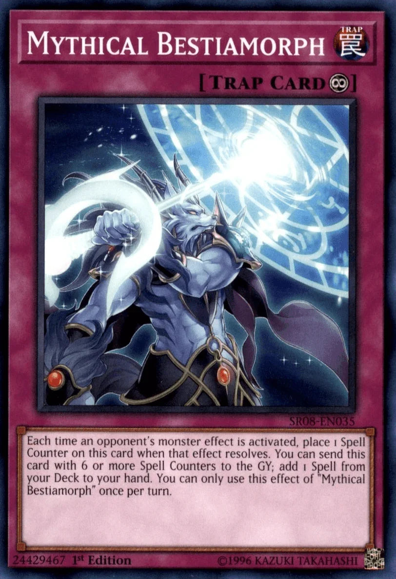 1st Edition, Common, Continuous Trap, Structure Deck: Order of the Spellcasters, Trap Mythical Bestiamorph [SR08-EN035] Common - Trading Card World