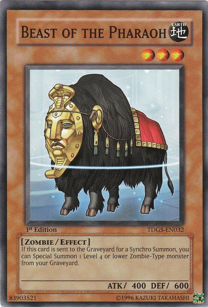 1st Edition, Common, Earth, Effect Monster, The Duelist Genesis, Unlimited, Zombie Beast of the Pharaoh [TDGS-EN032] Common - Trading Card World