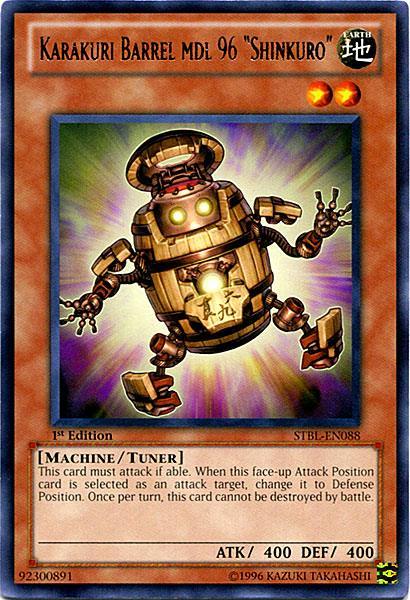 1st Edition, Earth, Machine, Rare, Starstrike Blast, Tuner Monster Karakuri Barrel mdl 96 "Shinkuro" [STBL-EN088] Rare - Trading Card World