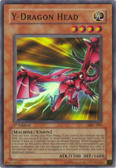 1st Edition, Light, Machine, Magician's Force, Super Rare, Union Monster, Unlimited Y-Dragon Head [MFC-005] Super Rare - Trading Card World