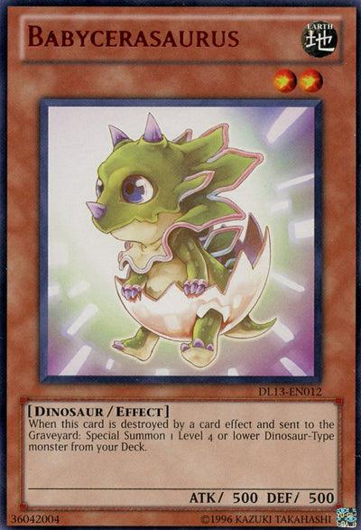 Dinosaur, Duelist League Promo, Earth, Effect Monster, Rare, Unlimited Babycerasaurus (Red) [DL13-EN012] Rare - Trading Card World