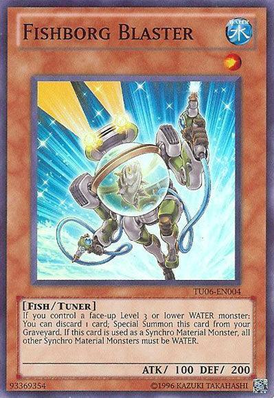 Fish, Super Rare, Tuner Monster, Turbo Pack: Booster Six, Unlimited, Water Fishborg Blaster [TU06-EN004] Super Rare - Trading Card World