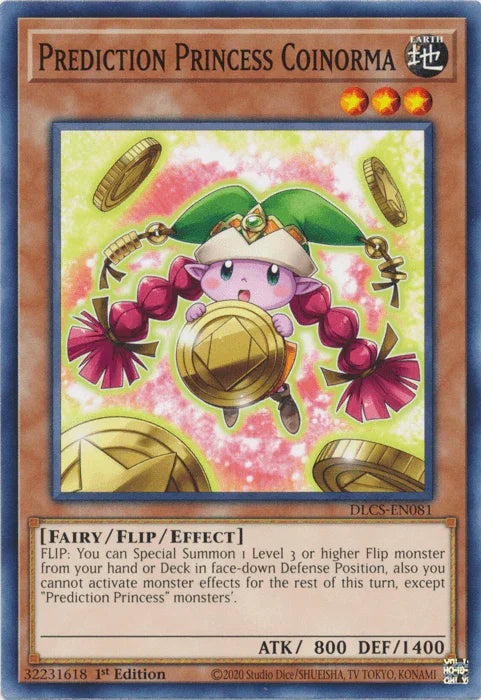 1st Edition, Common, Dragons of Legend: The Complete Series, Earth, Fairy, Flip/Effect Monster Prediction Princess Coinorma [DLCS-EN081] Common - Trading Card World