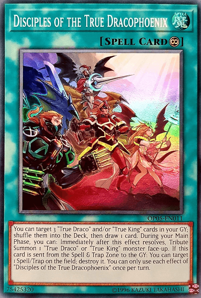 Continuous Spell, OTS Tournament Pack 5, Spell, Super Rare, Unlimited Disciples of the True Dracophoenix [OP05-EN011] Super Rare - Trading Card World