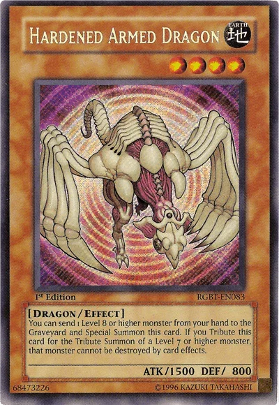 1st Edition, Dragon, Earth, Effect Monster, Raging Battle, Secret Rare, Unlimited Hardened Armed Dragon [RGBT-EN083] Secret Rare - Trading Card World