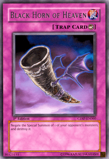 1st Edition, Counter Trap, Cyberdark Impact, Rare, Trap, Unlimited Black Horn of Heaven [CDIP-EN060] Rare - Trading Card World