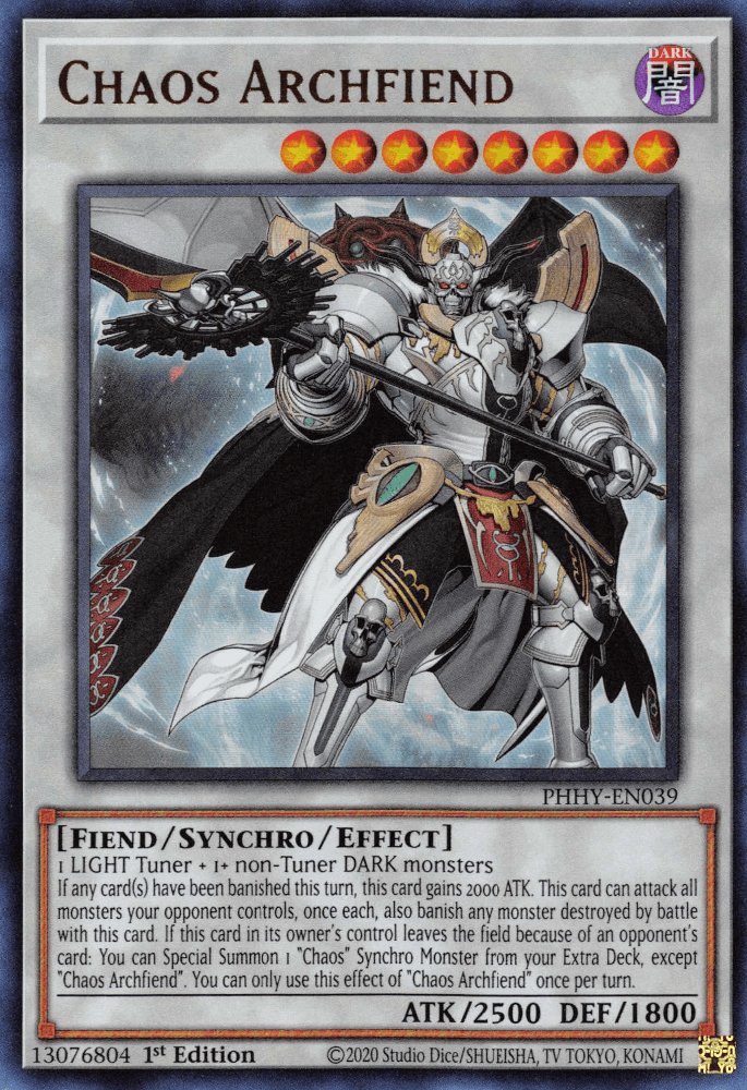 1st Edition, Dark, Fiend, Photon Hypernova, Synchro/Effect Monster, Ultra Rare Chaos Archfiend [PHHY-EN039] Ultra Rare - Trading Card World
