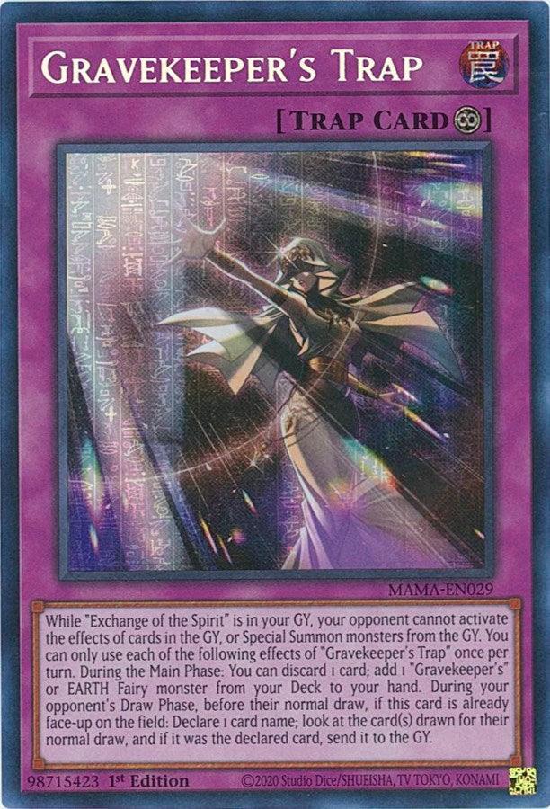 1st Edition, Magnificent Mavens, Normal Trap, Secret Pharaoh's Rare, Trap Gravekeeper's Trap [MAMA-EN029] Secret Pharaoh's Rare - Trading Card World