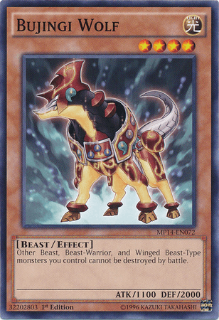 1st Edition, 2014 Mega-Tins Mega Pack, Beast, Common, Effect Monster, Light Bujingi Wolf [MP14-EN072] Common - Trading Card World