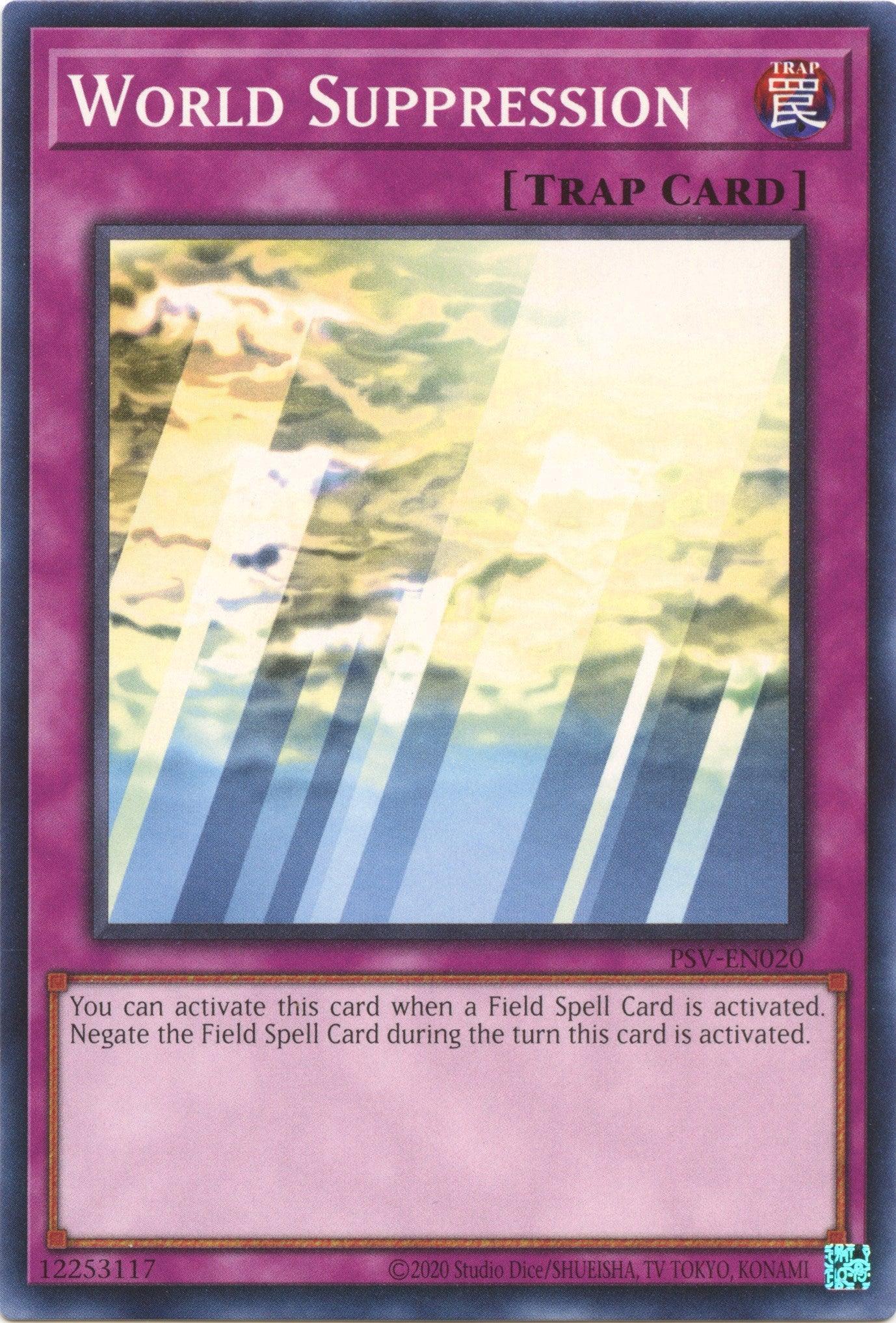 Common, Normal Trap, Pharaoh's Servant (25th Anniversary Edition), Trap, Unlimited World Suppression (25th Anniversary) [PSV-EN020] Common - Trading Card World