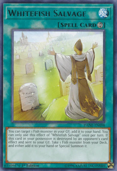 1st Edition, Continuous Spell, Dark Neostorm, Rare, Spell, Unlimited Whitefish Salvage [DANE-EN098] Rare - Trading Card World