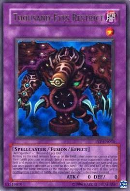 Dark, Fusion Monster, Pharaoh's Servant, Spellcaster, Ultra Rare, Unlimited Thousand-Eyes Restrict [PSV-EN084] Ultra Rare - Trading Card World