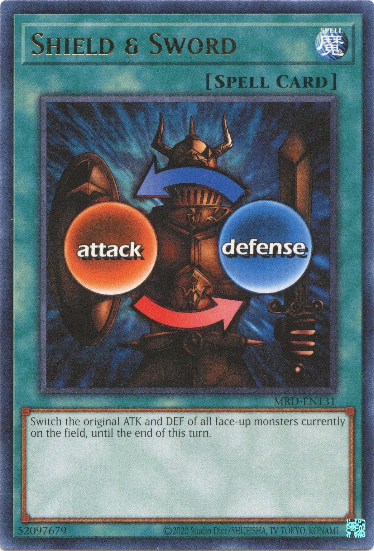 Metal Raiders (25th Anniversary Edition), Normal Spell, Rare, Spell, Unlimited Shield & Sword (25th Anniversary) [MRD-EN131] Rare - Trading Card World