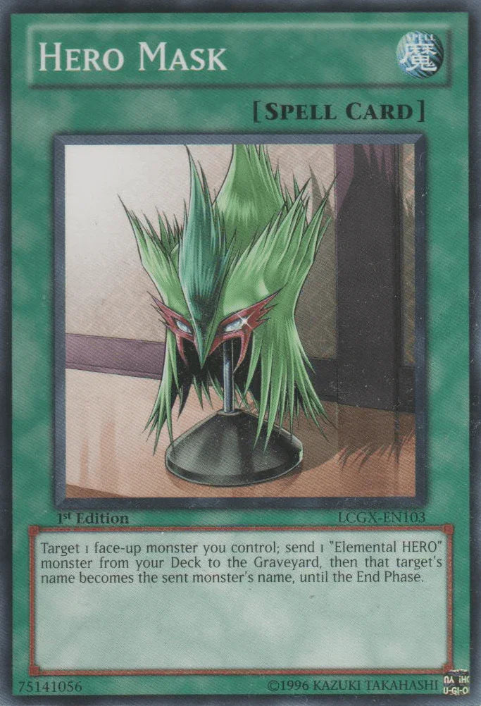 1st Edition, Common, Legendary Collection 2, Normal Spell, Spell, Unlimited Hero Mask [LCGX-EN103] Common - Trading Card World