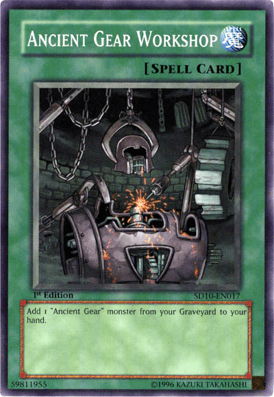 1st Edition, Common, Normal Spell, Spell, Structure Deck: Machine Re-Volt, Unlimited Ancient Gear Workshop [SD10-EN017] Common - Trading Card World