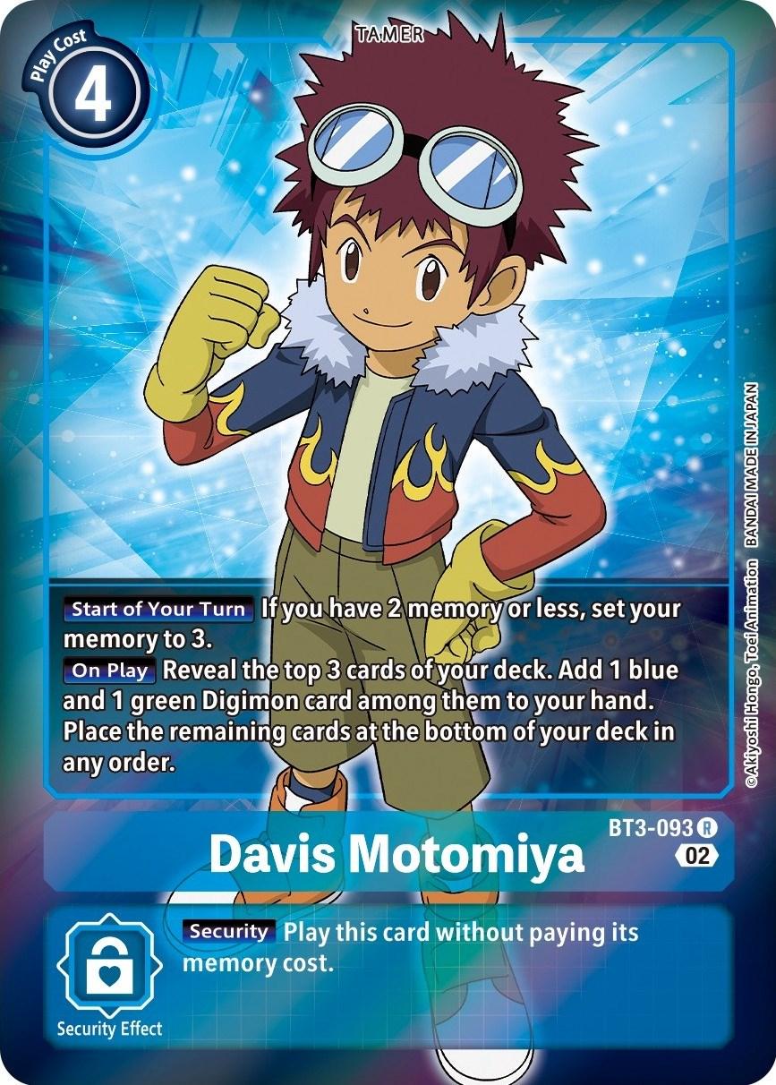 BT3-093, Rare, Starter Deck: Jesmon, Tamer, Yellow Davis Motomiya [BT3-093] (Alternate Art) [Starter Deck: Jesmon] - Trading Card World