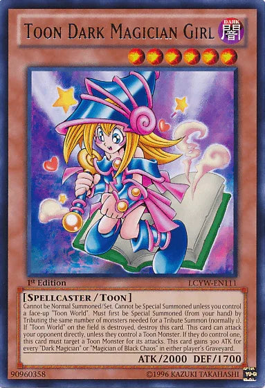1st Edition, Dark, Legendary Collection 3: Yugi's World, Rare, Spellcaster, Toon Monster, Unlimited Toon Dark Magician Girl [LCYW-EN111] Rare - Trading Card World