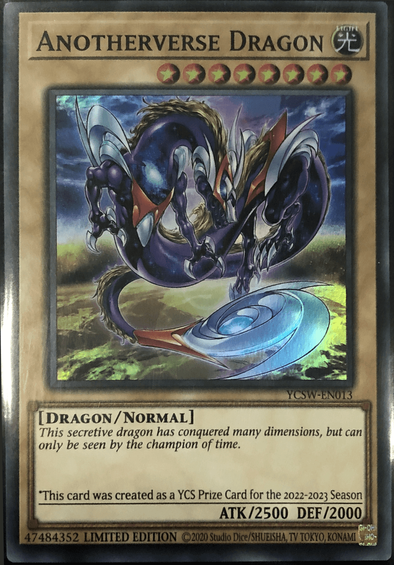 Dragon, Light, Limited, Normal Monster, Super Rare, Yu-Gi-Oh! Championship Series Prize Cards Anotherverse Dragon [YCSW-EN013] Super Rare - Trading Card World