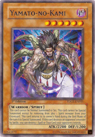 1st Edition, Dark, Rare, Spirit Monster, The Duelist Genesis, Unlimited, Warrior Yamato-no-Kami [TDGS-EN035] Rare - Trading Card World