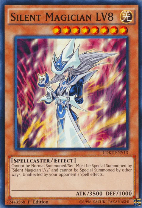 1st Edition, Common, Effect Monster, Legendary Decks II, Light, Spellcaster, Unlimited Silent Magician LV8 [LDK2-ENY13] Common - Trading Card World