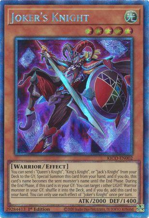 1st Edition, Collector's Rare, Effect monster, King's Court, Light, Warrior Joker's Knight (Collector's Rare) [KICO-EN002] Collector's Rare - Trading Card World