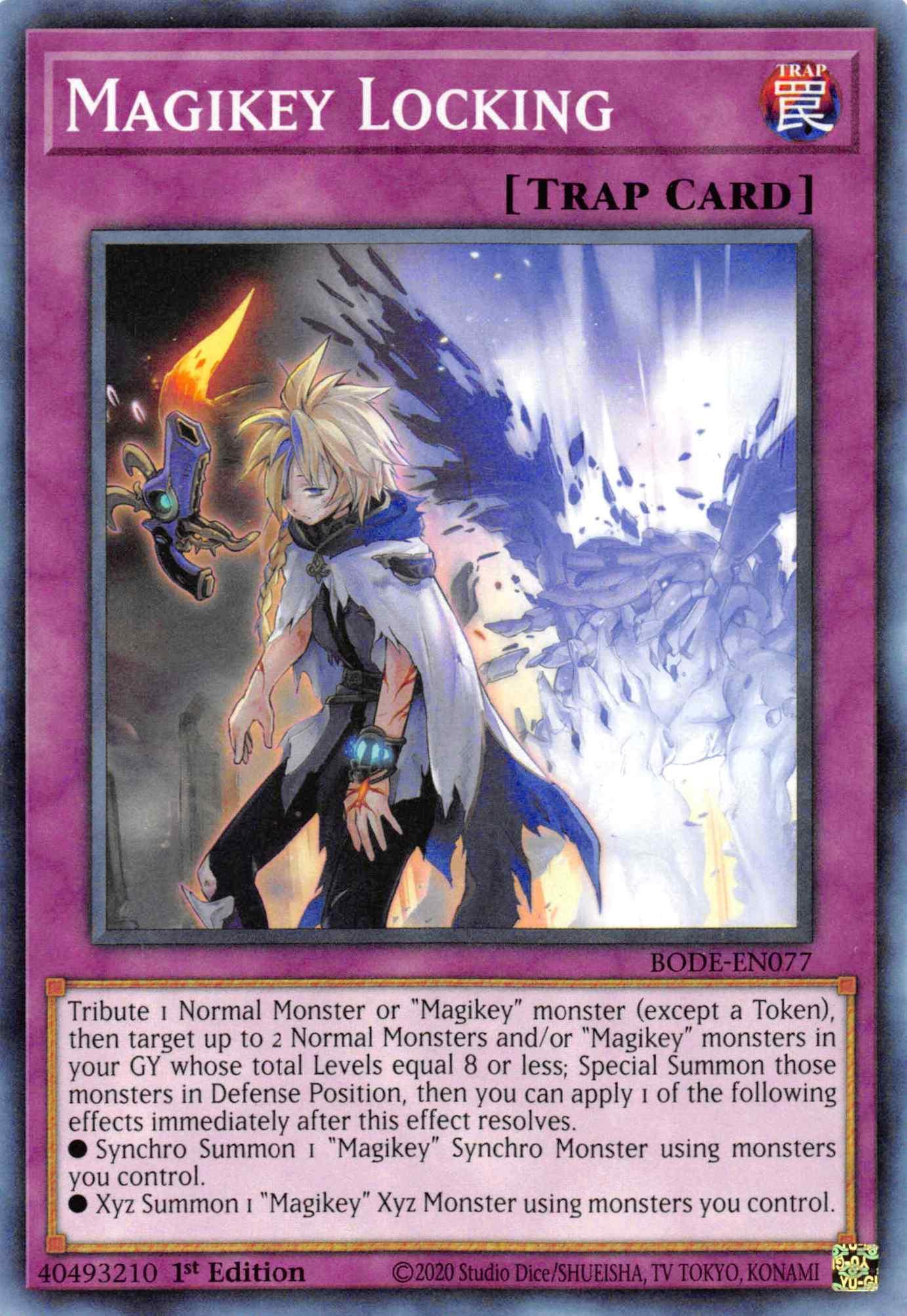 1st Edition, Burst of Destiny, Common, Normal Trap, Trap Magikey Locking [BODE-EN077] Common - Trading Card World