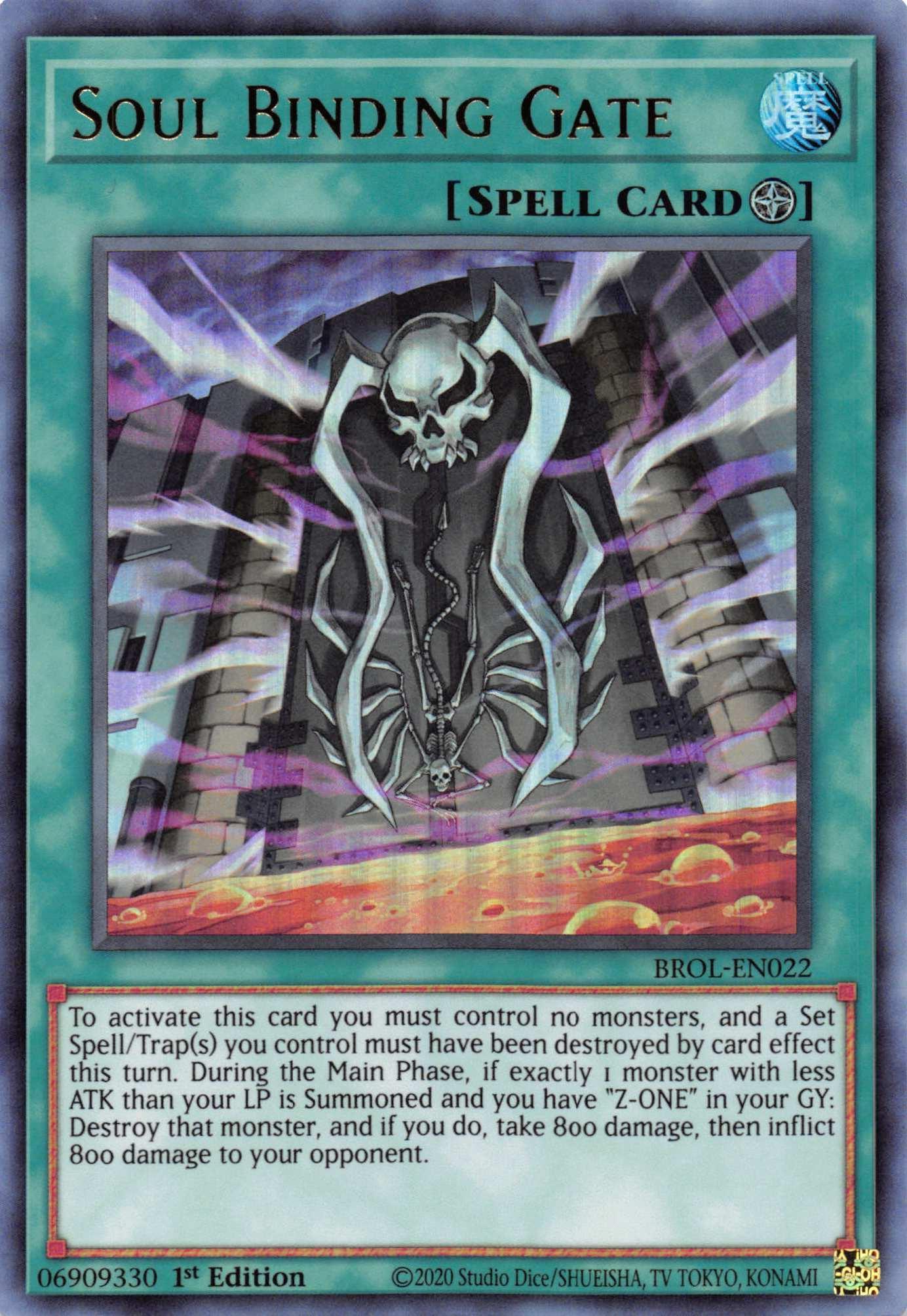 1st Edition, Brothers of Legend, Field Spell, Spell, Ultra Rare Soul Binding Gate [BROL-EN022] Ultra Rare - Trading Card World