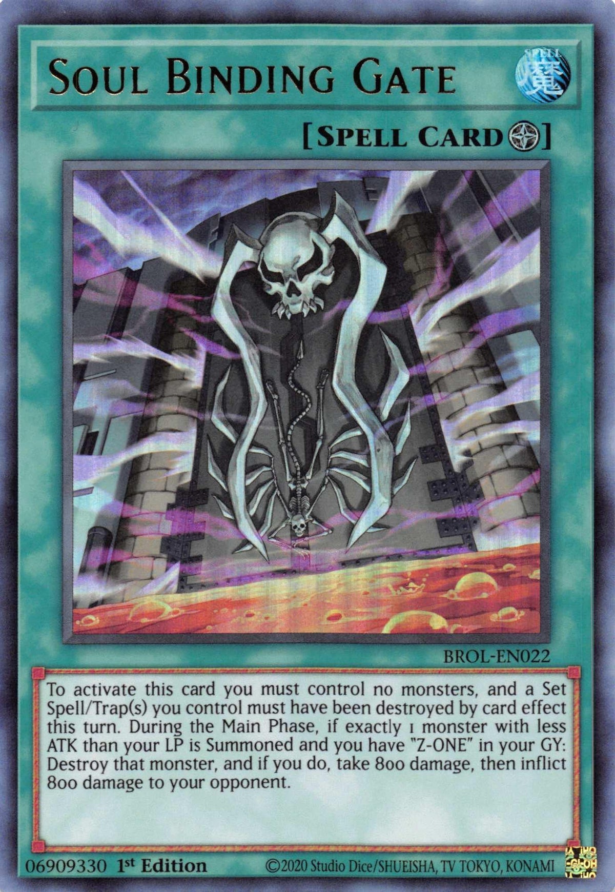 1st Edition, Brothers of Legend, Field Spell, Spell, Ultra Rare Soul Binding Gate [BROL-EN022] Ultra Rare - Trading Card World