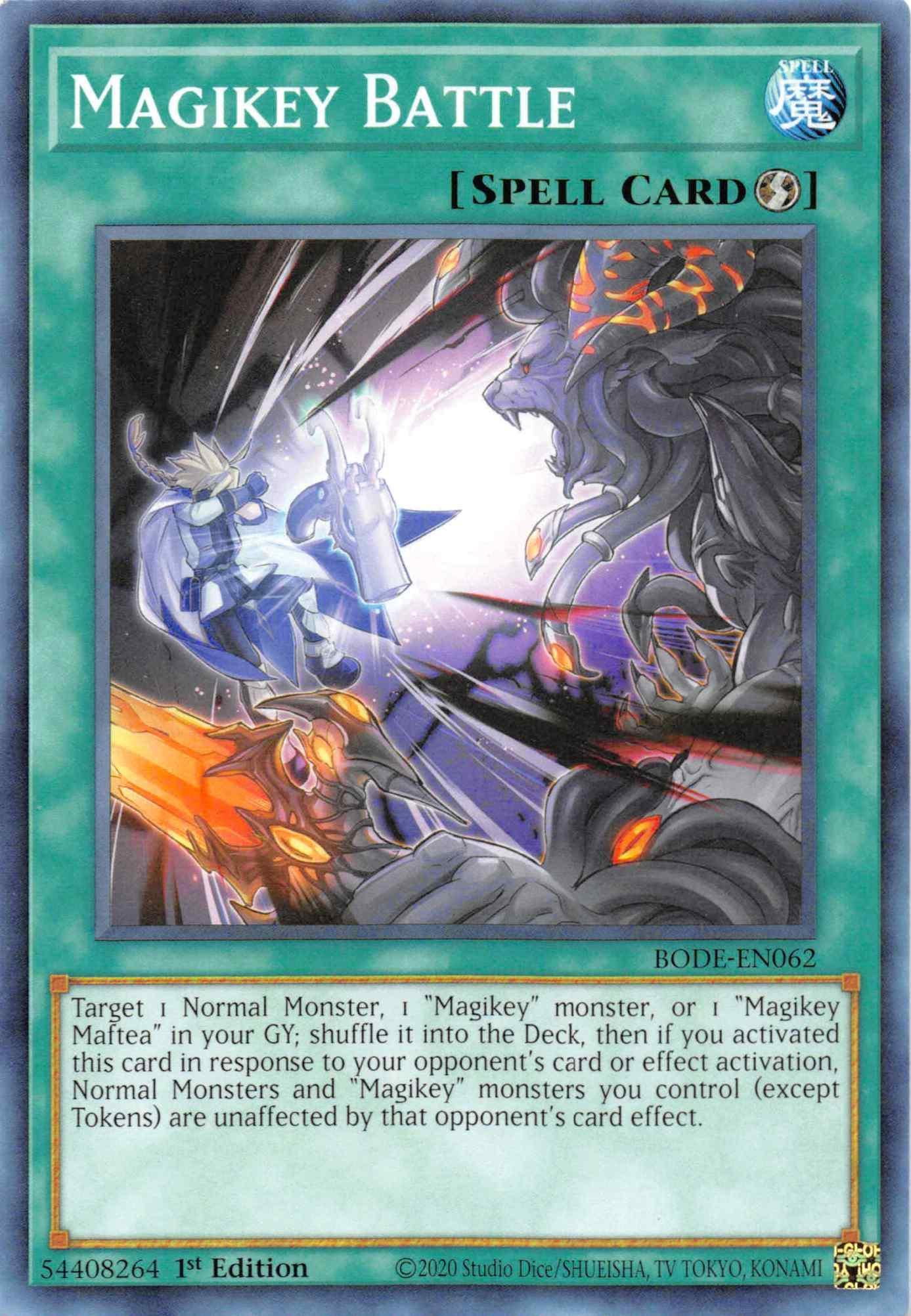 1st Edition, Burst of Destiny, Common, Quick-Play Spell, Spell Magikey Battle [BODE-EN062] Common - Trading Card World