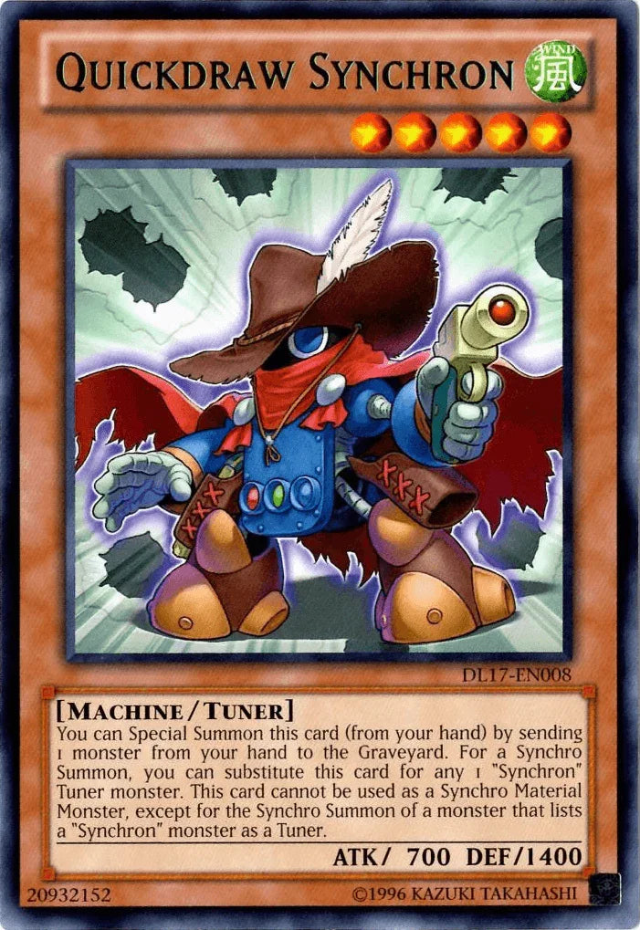Duelist League Promo, Machine, Rare, Tuner Monster, Unlimited, Wind Quickdraw Synchron (Green) [DL17-EN008] Rare - Trading Card World