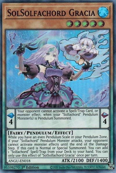 1st Edition, Ancient Guardians, Fairy, Pendulum/Effect Monster, Super Rare, Water SolSolfachord Gracia (Super Rare) [ANGU-EN018] Super Rare - Trading Card World