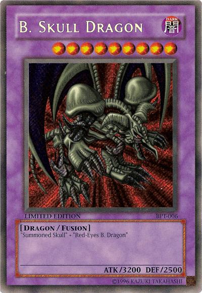2002 Collectors Tin, Dark, Dragon, Fusion Monster, Limited, Secret Rare B. Skull Dragon [BPT-006] Secret Rare - Trading Card World
