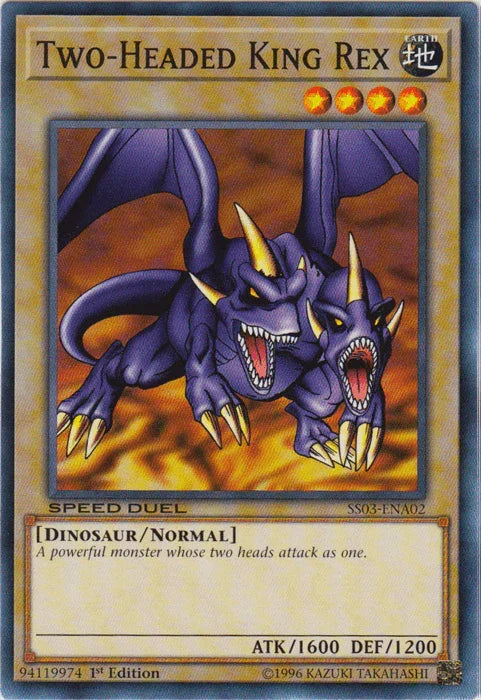 1st Edition, Common, Dinosaur, Earth, Normal Monster, Speed Duel: Ultimate Predators Two-Headed King Rex [SS03-ENA02] Common - Trading Card World