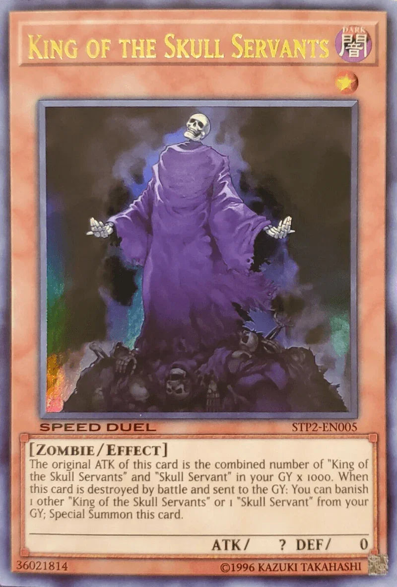 Dark, Effect Monster, Speed Duel: Tournament Pack 2, Ultra Rare, Unlimited, Zombie King of the Skull Servants [STP2-EN005] Ultra Rare - Trading Card World