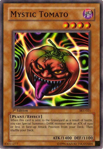 1st Edition, Common, Dark, Effect Monster, Plant, Starter Deck: Kaiba Evolution, Unlimited Mystic Tomato [SKE-021] Common - Trading Card World