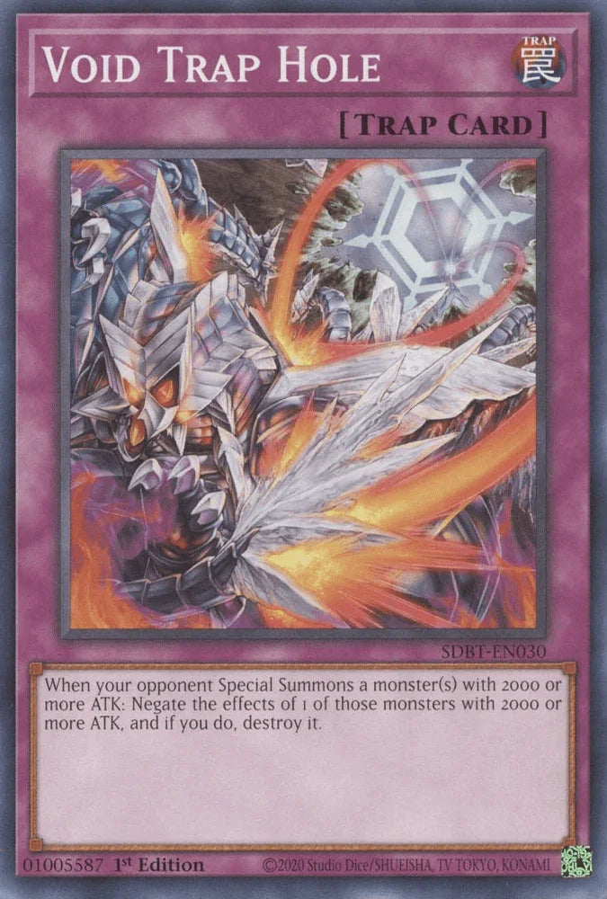 1st Edition, Common, Normal Trap, Structure Deck: Beware of Traptrix, Trap Void Trap Hole [SDBT-EN030] Common - Trading Card World