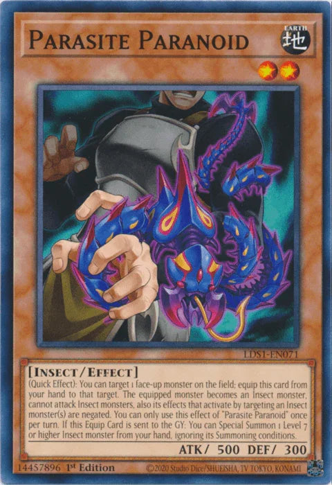 1st Edition, Common, Earth, Effect Monster, Insect, Legendary Duelists: Season 1 Parasite Paranoid [LDS1-EN071] Common - Trading Card World