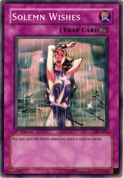 1st Edition, Common, Continuous Trap, Pharaoh's Servant, Trap, Unlimited Solemn Wishes [PSV-055] Common - Trading Card World