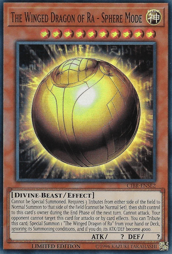 Circuit Break, Divine, Divine-Beast, Effect Monster, Limited, Super Rare The Winged Dragon of Ra - Sphere Mode [CIBR-ENSE2] Super Rare - Trading Card World