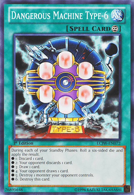 1st Edition, Common, Continuous Spell, Legendary Collection 4: Joey's World, Spell Dangerous Machine Type-6 [LCJW-EN072] Common - Trading Card World